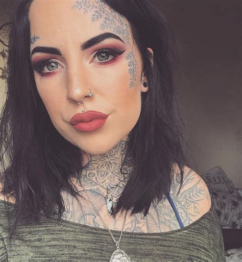 Face Tattoo Model Female Viraltattoo