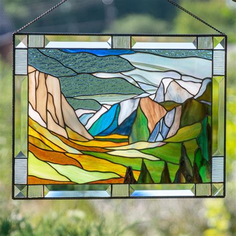 Stained Glass Panel Yosemite National Park Sierra Nevada California