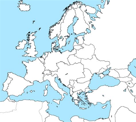 Europe Map Outline Blank Map Of Europe Map Of Europe Eps Ai Vector The Best Porn Website