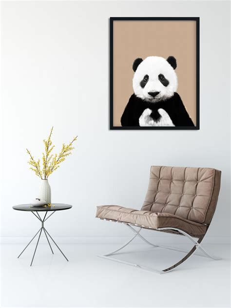 Prettybigbear Panda Print Baby Animal Prints Nursery Decor Baby