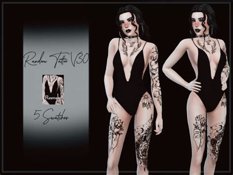 Random Tattoo V30 By Reevaly At Tsr Sims 4 Updates