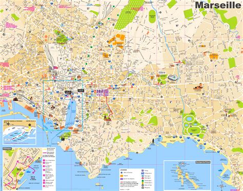 Tourist Map Of Marseille With Sightseeings Ontheworldmap Com