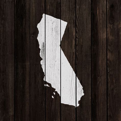 California State Stencil Laser Cut California Stencil Show Your