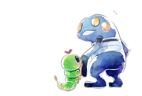 Caterpie And Croagunk Pokemon Drawn By Muji Bogi Danbooru