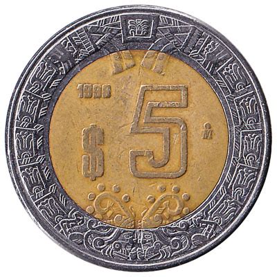 Us$ are very widely accepted in mx, so don't worry about using them. How Much Is A 5 Dollar Mexican Coin Worth - Currency ...