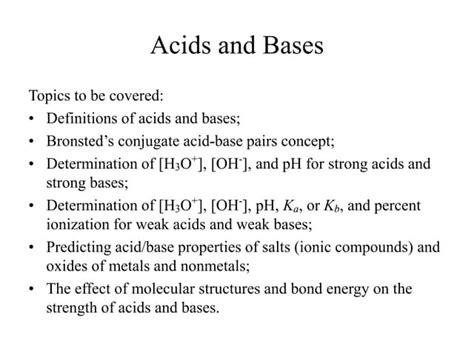 chapter 14 acids and bases ppt