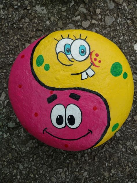 25 Incomparable Rock Painting Ideas Spongebob You Can Use It For Free