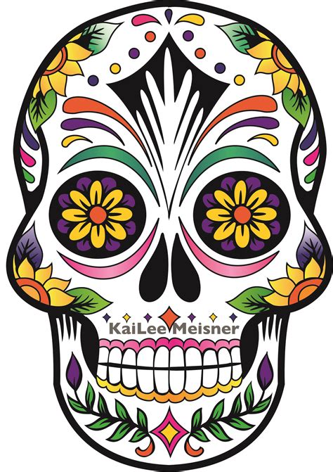 Graphic Design Kailee Meisner Sugar Skull Design Imagenes De