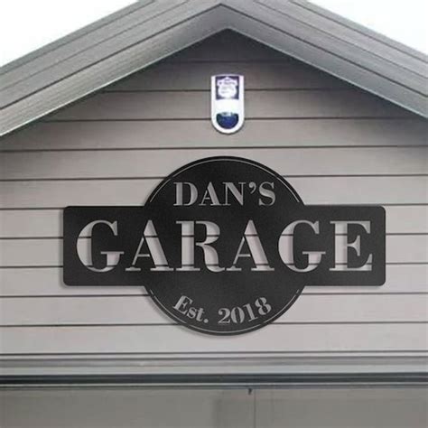 Personalized Garage Sign Metal Sign For Garage Custom Garage Etsy