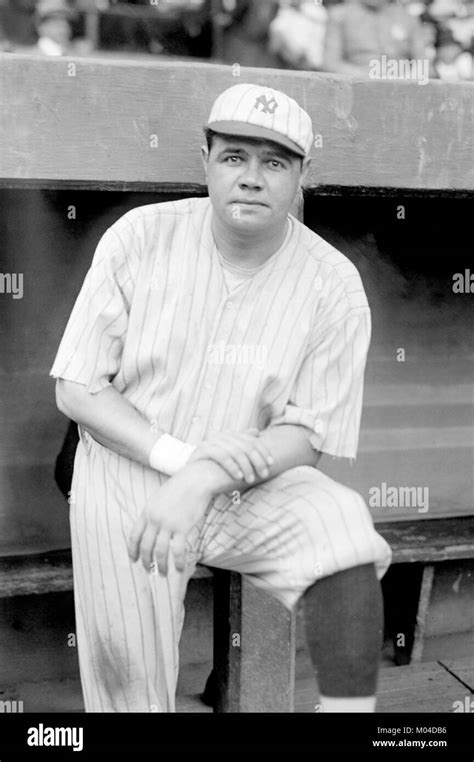 Babe Ruth Die Us Amerikanischen Baseballspieler George Herman Babe