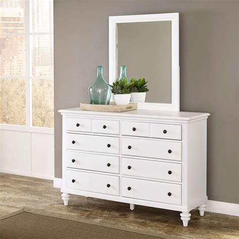 Alisdair dark brown dresser58.38w x 15.75d x 33.19h 86.0 lbs alisdair dark brown bedroom mirror38.25w x 1d x 38.38h 28.0 lbs with a warm inviting traditional design bathed in a deep. Bermuda Brushed White Dresser and Mirror | Home Styles