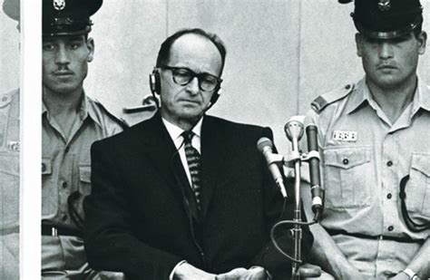 Adolf eichmann je bio vođa organizacije za protjerivanje i deportaciju židova za vrijeme vladavine na današnji dan 11. Adolf Eichmann sits during his trial in Jerusalem, 1961.