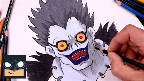How To Draw Ryuk Death Note Draw And Color Tutorial Youtube
