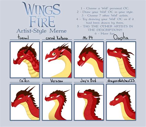 Please to search on seekpng.com. Wings of Fire - Artist Style Meme by Toenailish on DeviantArt