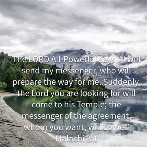 Malachi 31 The Lord All Powerful Says “i Will Send My Messenger Who