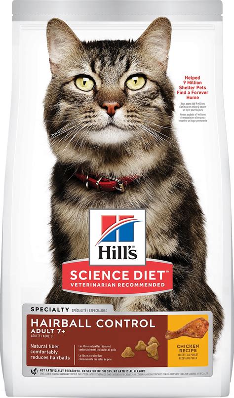 If your cat loses its appetite for more than a day or is continually hacking without bringing up a hairball, take it to the vet to check if it's suffering from something more serious. Hill's Science Diet Adult 7+ Hairball Control Dry Cat Food ...