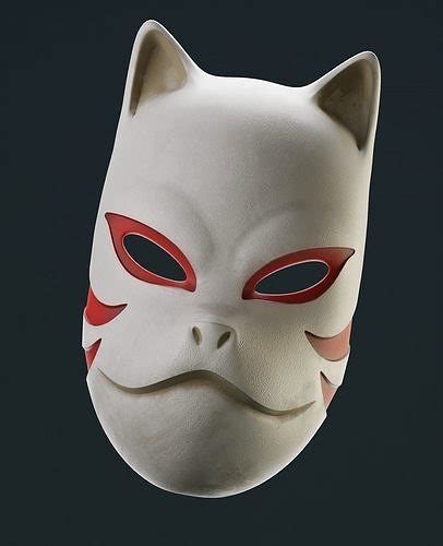 Kitsune Mask 3d Model 3d Printable Cgtrader