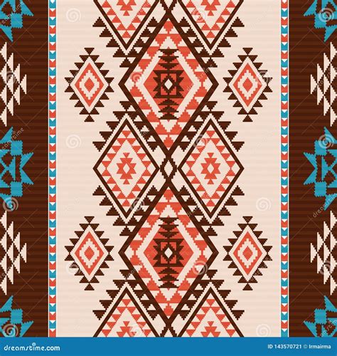 Navajo Style Pattern Stock Vector Illustration Of National 143570721