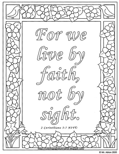 Proverbs 1 7 The Fear Of The Lord Printable Coloring Page Artofit