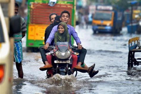 Chennai Rain Normal Life Thrown Out Of Gear As Heavy Rains Lash City
