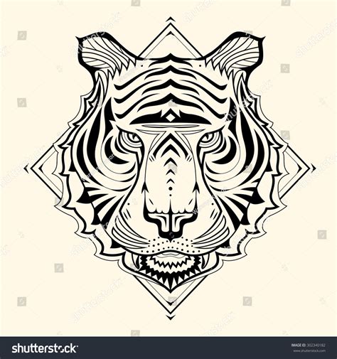 Tiger Zentangle Designvector Illustration Stock Vector Royalty Free