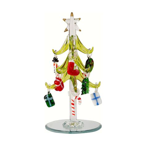 Mini Glass Christmas Tree Wornaments Happy Holidayware