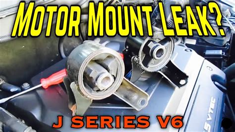Oil Leak Under Motor Mount Black Brown Rust Fluid Leaking From Motor Mount Bad Motor Mount