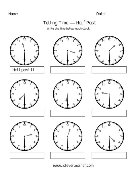 telling time worksheets o clock half past quarter to easyteaching my xxx hot girl