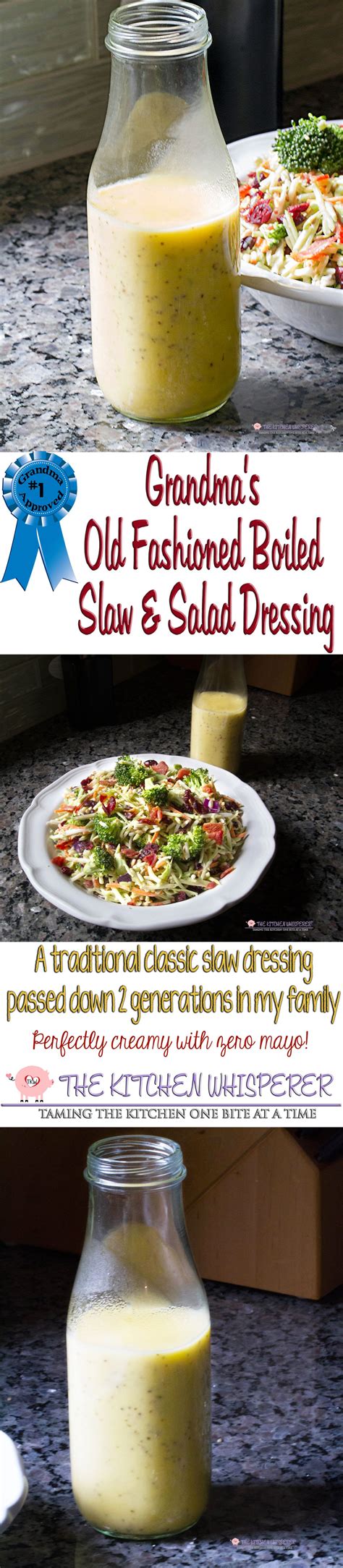Grandma's Old Fashioned Boiled Dressing | Slaw dressing, Homemade salad dressing, Recipes