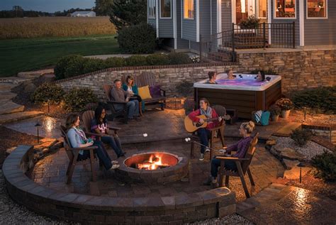 Fire Pit And Hot Tub Ideas Hot Tub Fire Pit Combo Hottubdeck Backyard Outdoor Fire Pit