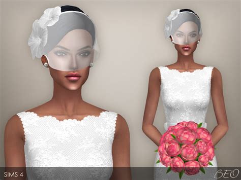 Sims 4 Ccs The Best Wedding Veil By Beo