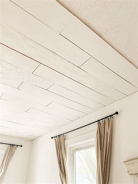 How To Plywood Plank Over Popcorn Ceiling Midcounty Journal Popcorn Ceiling Covering