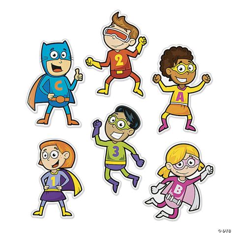 Superhero masks coloring pages coloring home : Superhero Bulletin Board Cutouts | Oriental Trading