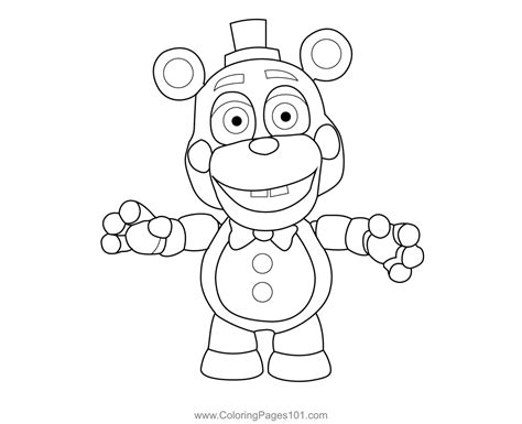 Helpy Fnaf Coloring Page For Kids Free Five Nights At Freddys