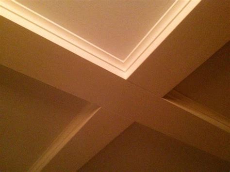 A coffered ceiling certainly looks impressive in a room. Simple coffered ceiling