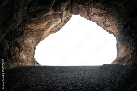 Inside The Cave Hole In The Cave Big Empty Cave With Entrance On