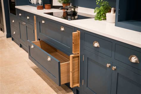 Blue Shaker Kitchens Handmade Shaker Kitchens By Olive And Barr