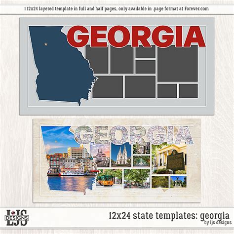 12x24 State Templates Georgia Digital Art