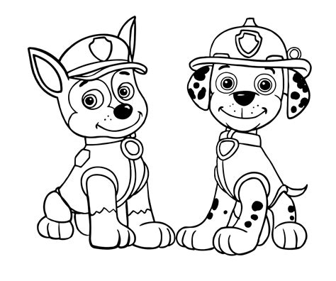 Created by a canadian team, paw patrol first aired on nickelodeon in the usa on august, 2013. Kitchen Cabinet : Marshall Pawol Coloring Page Peppa Pig ...