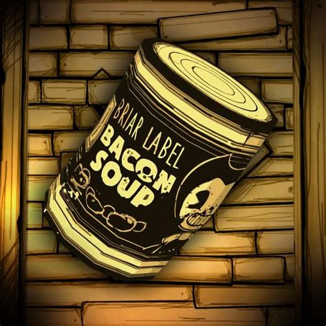 Prototype bendy dies around the same time as tom (fighter boris) does. Bacon Soup Can Label Sticker | Bendy and the ink machine ...