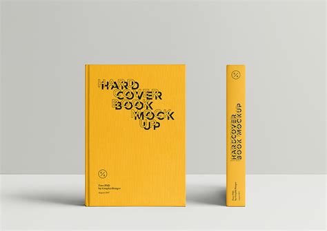 Download Standing Hardcover Book (Front and Spine) Mockup | Mockup World