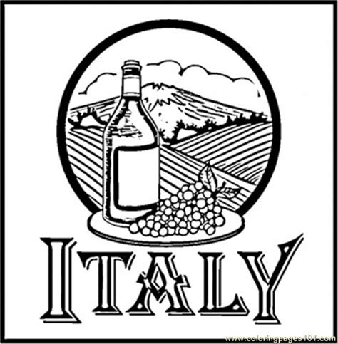 Wine Of Italy | Flag coloring pages, Coloring pages, Fall coloring pages