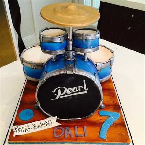 Drum Set Decorated Cake By Paola Cake Atelier Cakesdecor