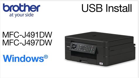 Please ensure that your printer/scanner is on or connected to the power flow Install MFCJ497DW or MFCJ491DW with USB - Windows - YouTube