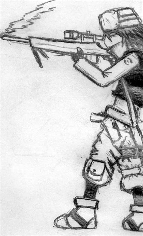 Pencil Drawing Sniper By Nocturneleaf On Deviantart