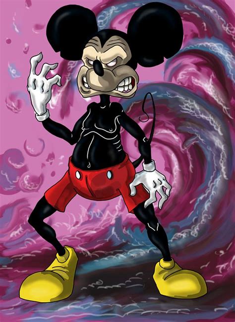 Bizarro Mickey On Behance Dark Disney Art Mickey Mouse Art Cartoon