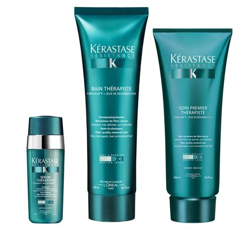 These products often use ingredients that claim to support a healthy scalp, which is more. Kérastase Resistance Therapiste Shampoo, Conditioner and ...