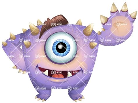 Cute Crazy Monster Cartoon Vector Character Hello Graphicmama