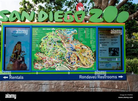 Map Of San Diego Zoo California Stock Photo Alamy