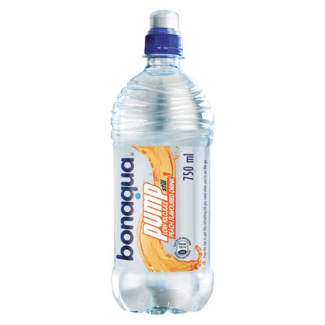 Bonaqua Pump Peach Flavoured Still Water 750ml Still Water Bottled